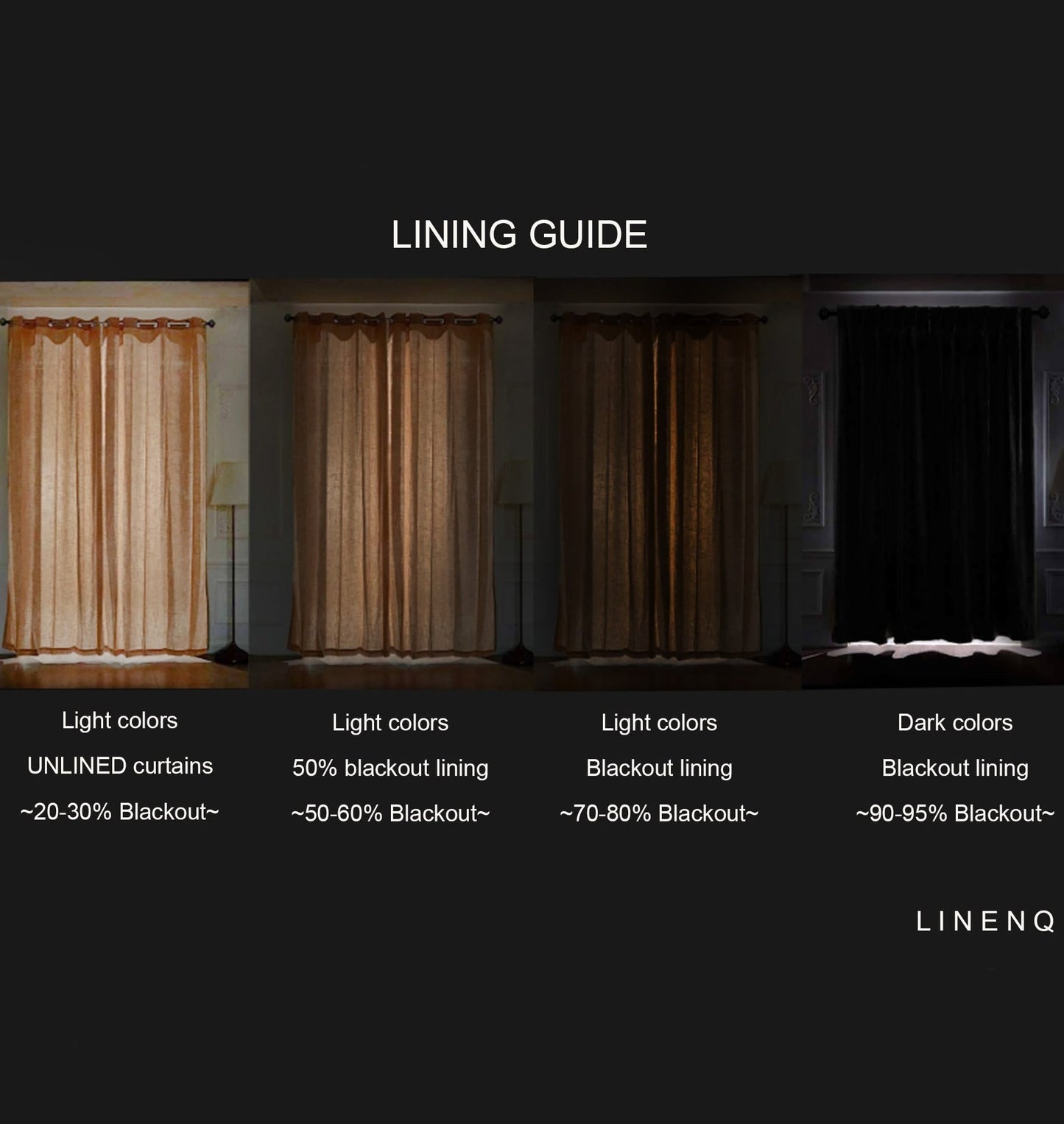 Eyelet linen curtains