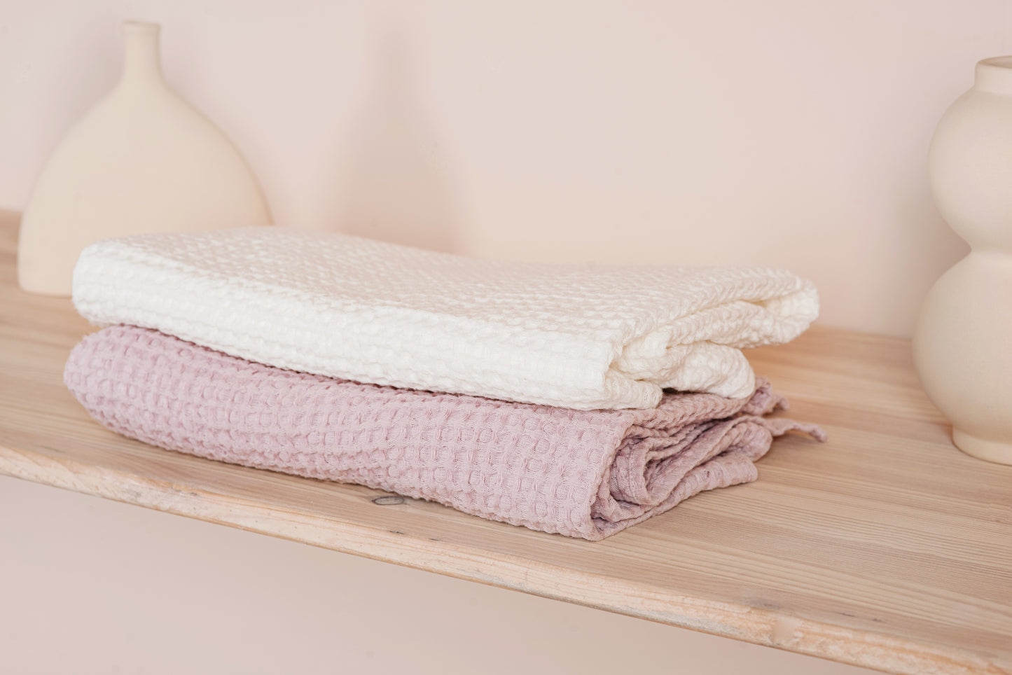 Waffle linen towels: linen hand towel, linen bath towel or towel set.