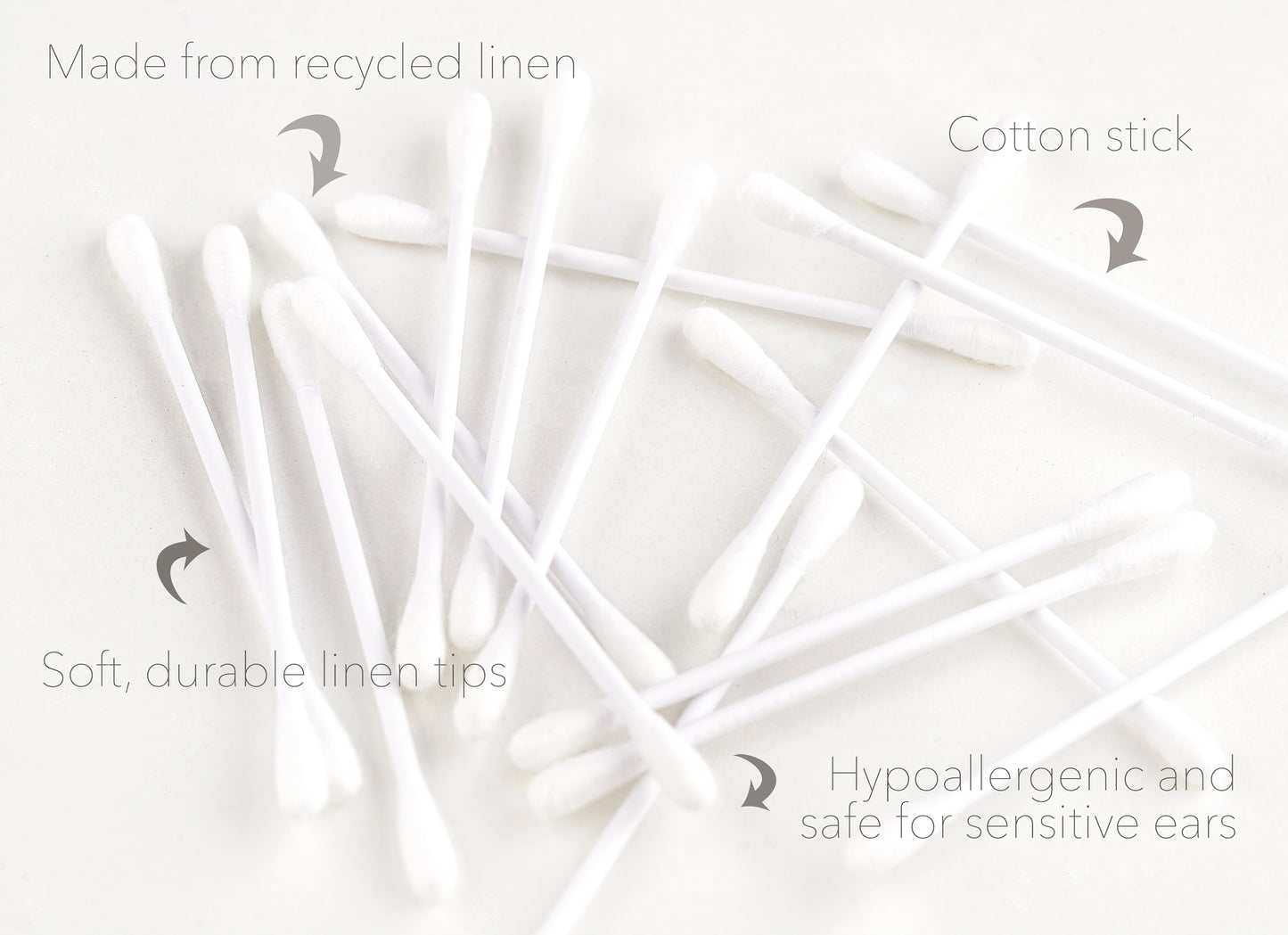 Linen and cotton swabs