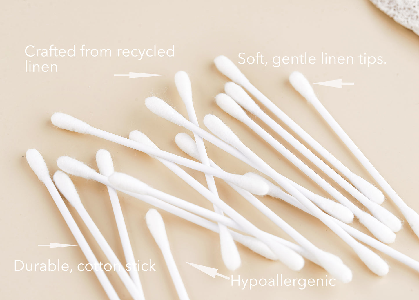 Linen and cotton swabs