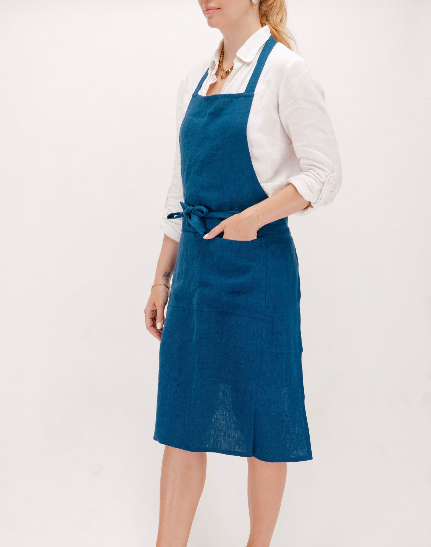 Full linen apron in various colors
