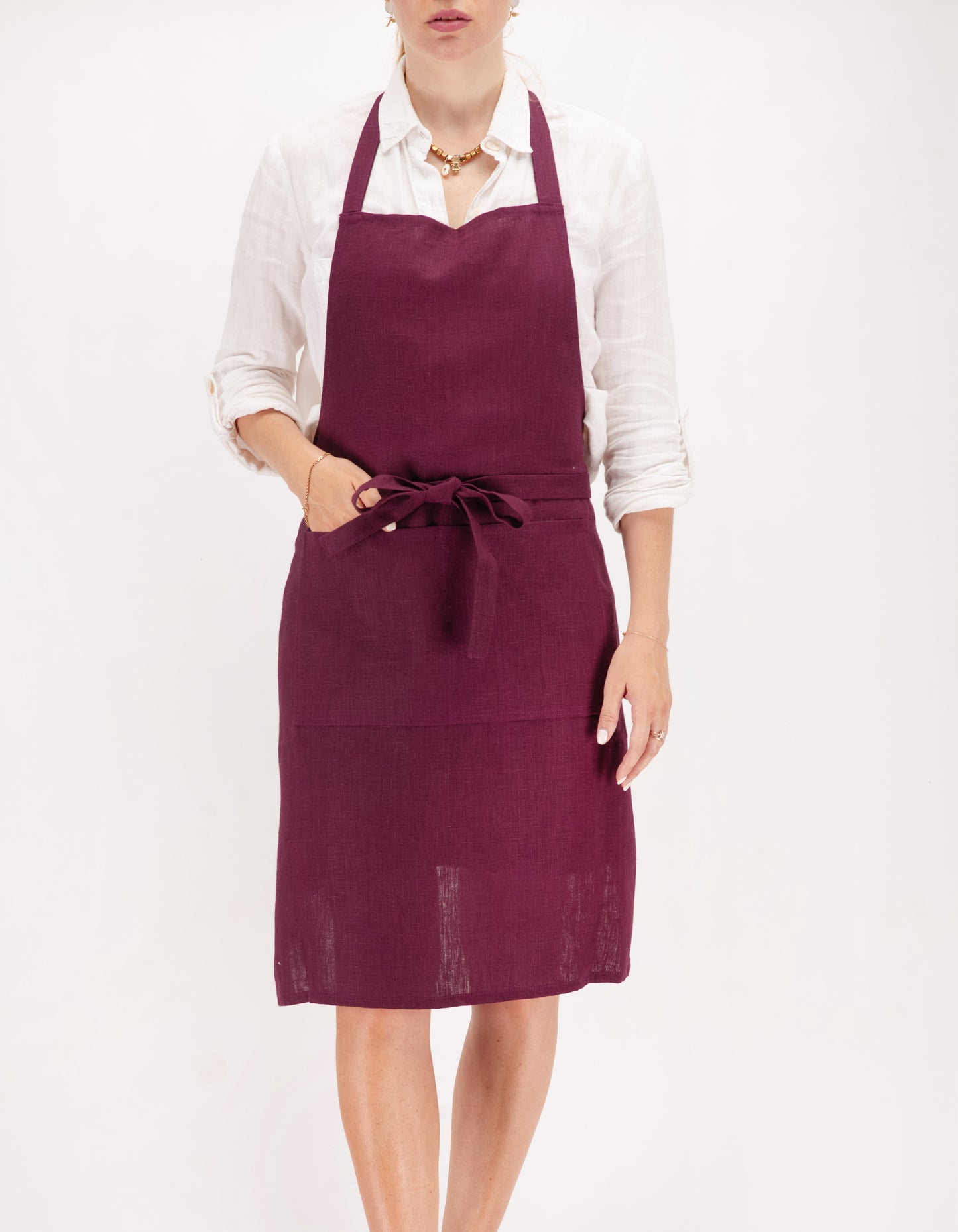 Full linen apron in various colors