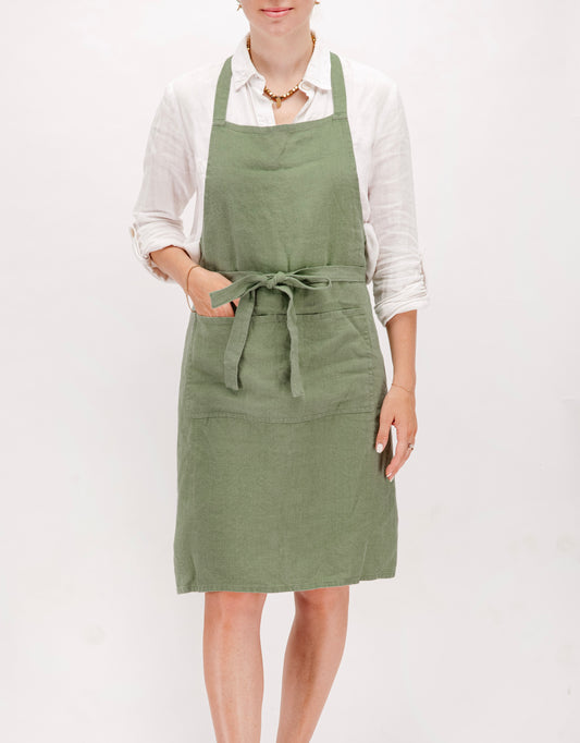 Full linen apron in various colors