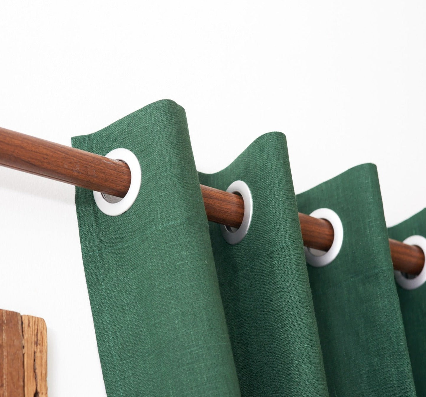 Eyelet linen curtains