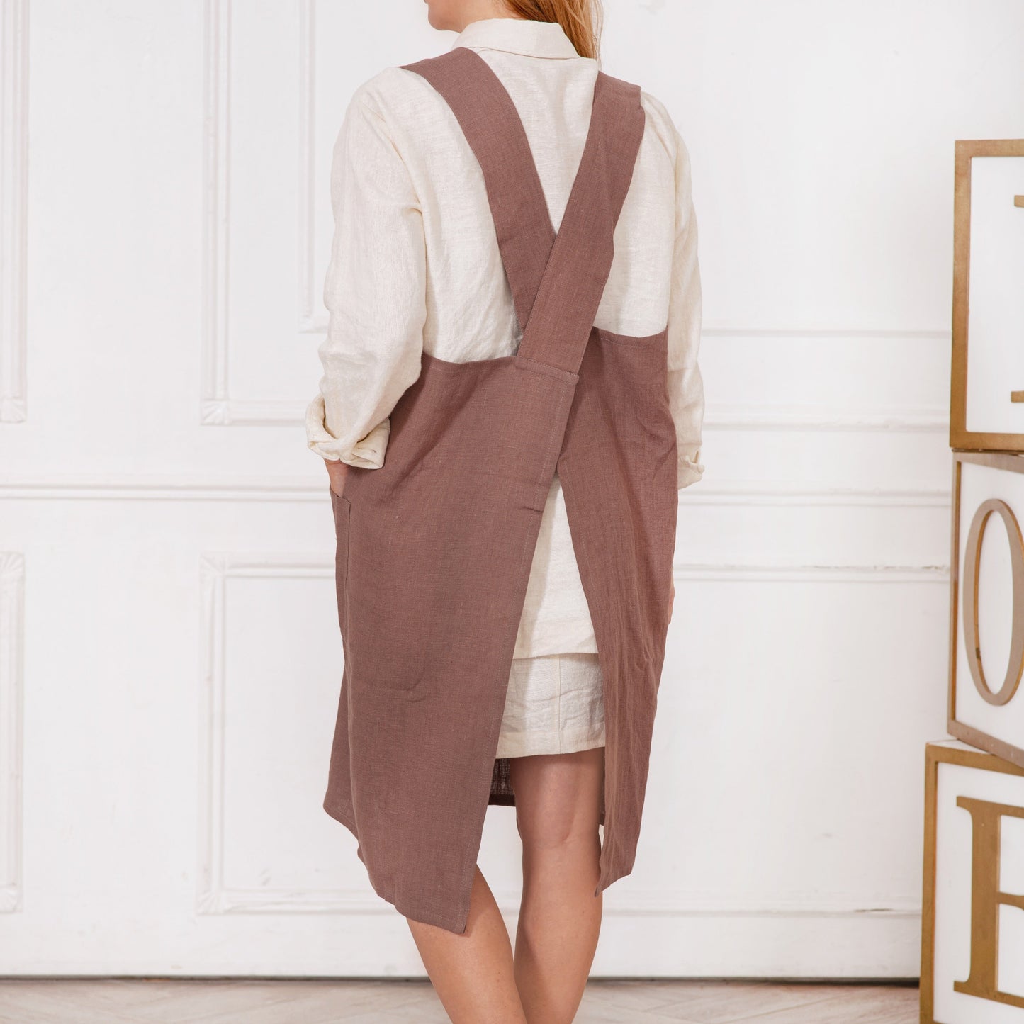 Linen japanese apron in various colors