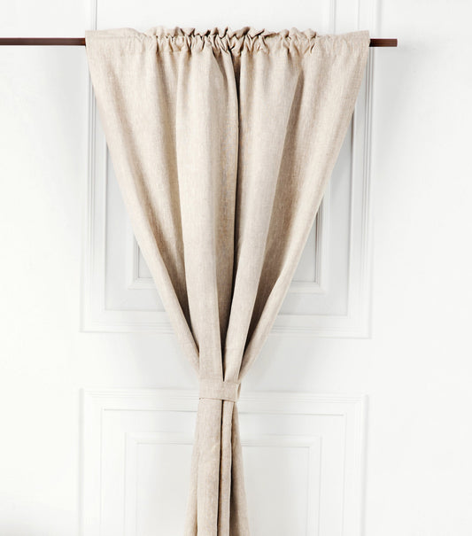 Rod pocket linen curtains