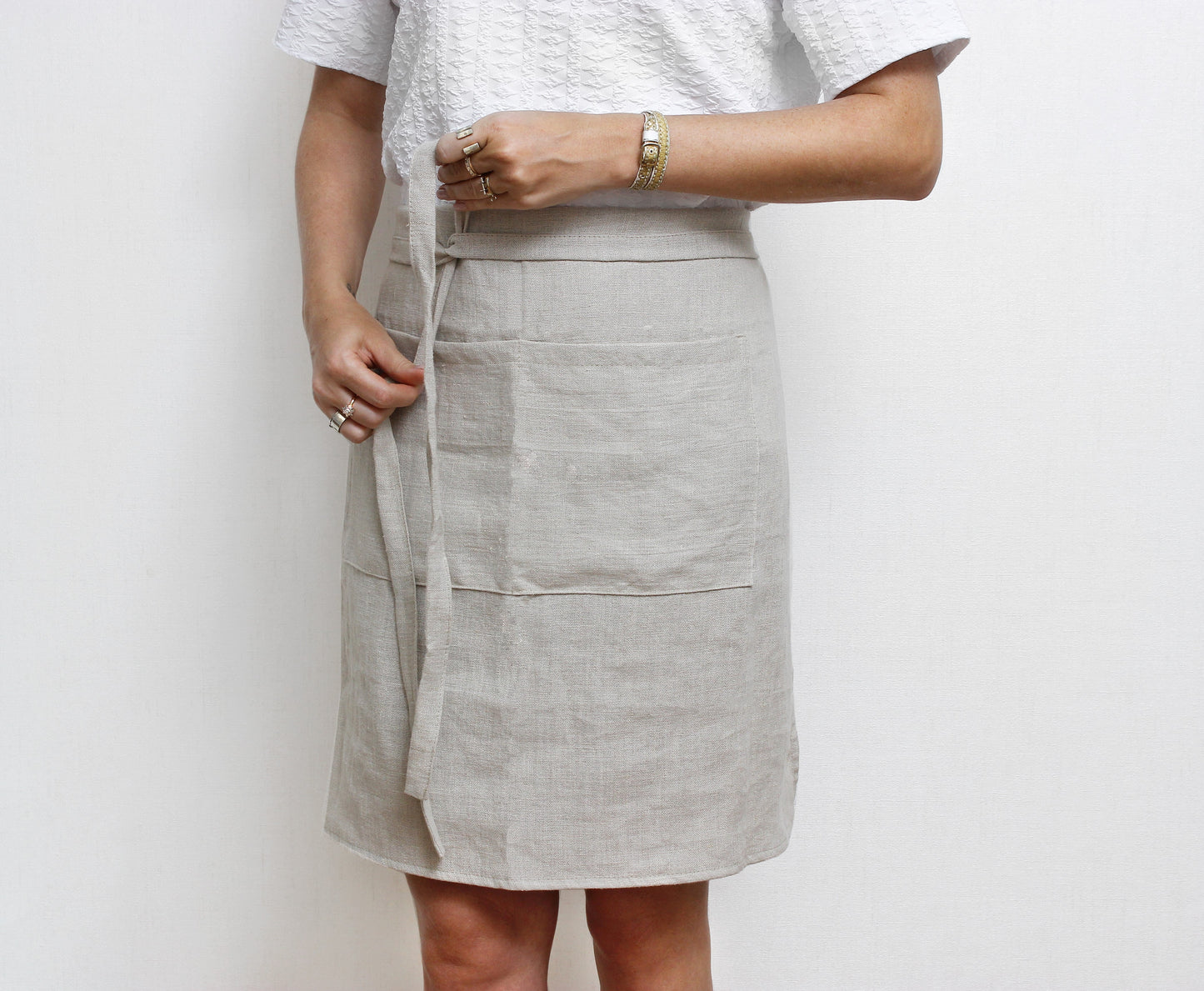Linen half apron in various colors
