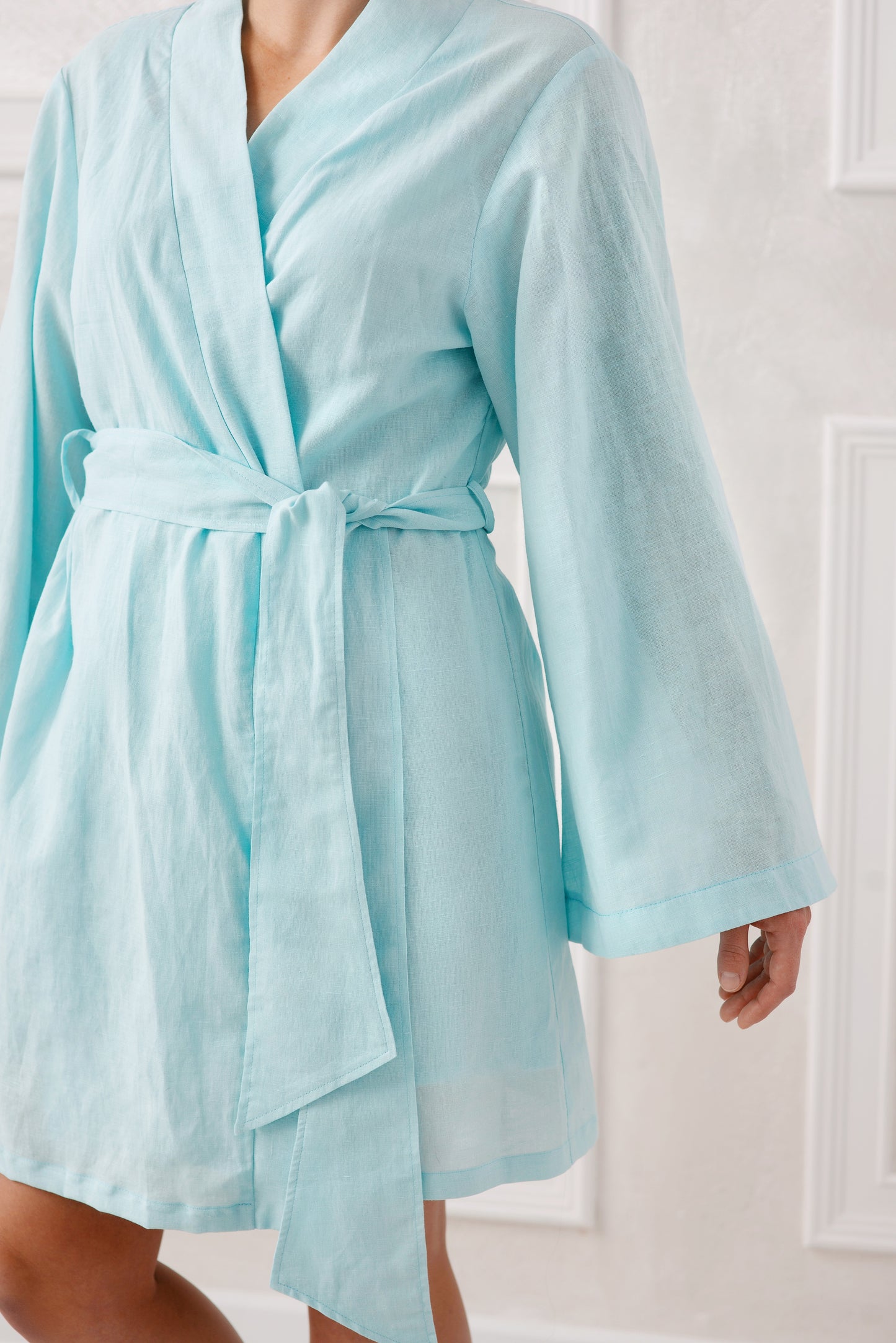 Linen kimono robe