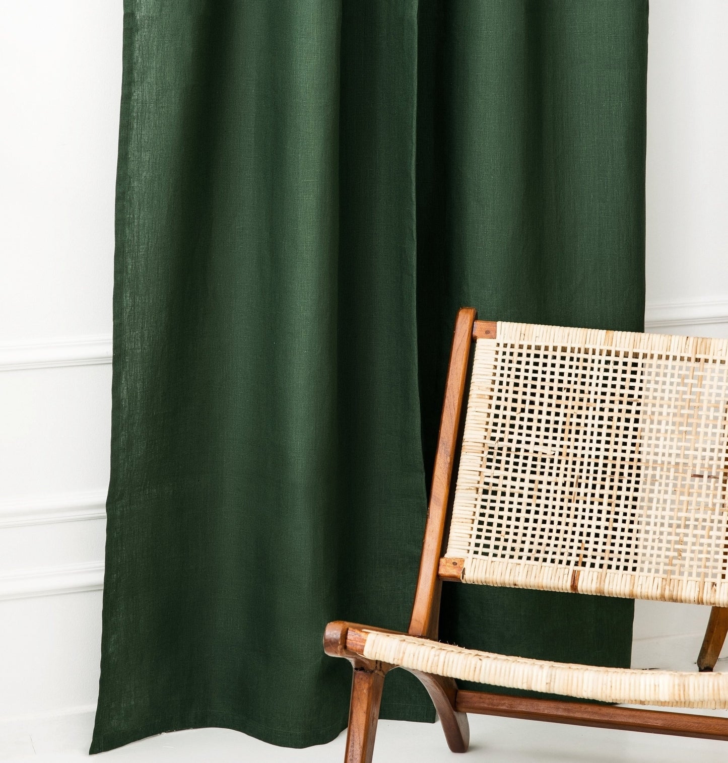 Eyelet linen curtains