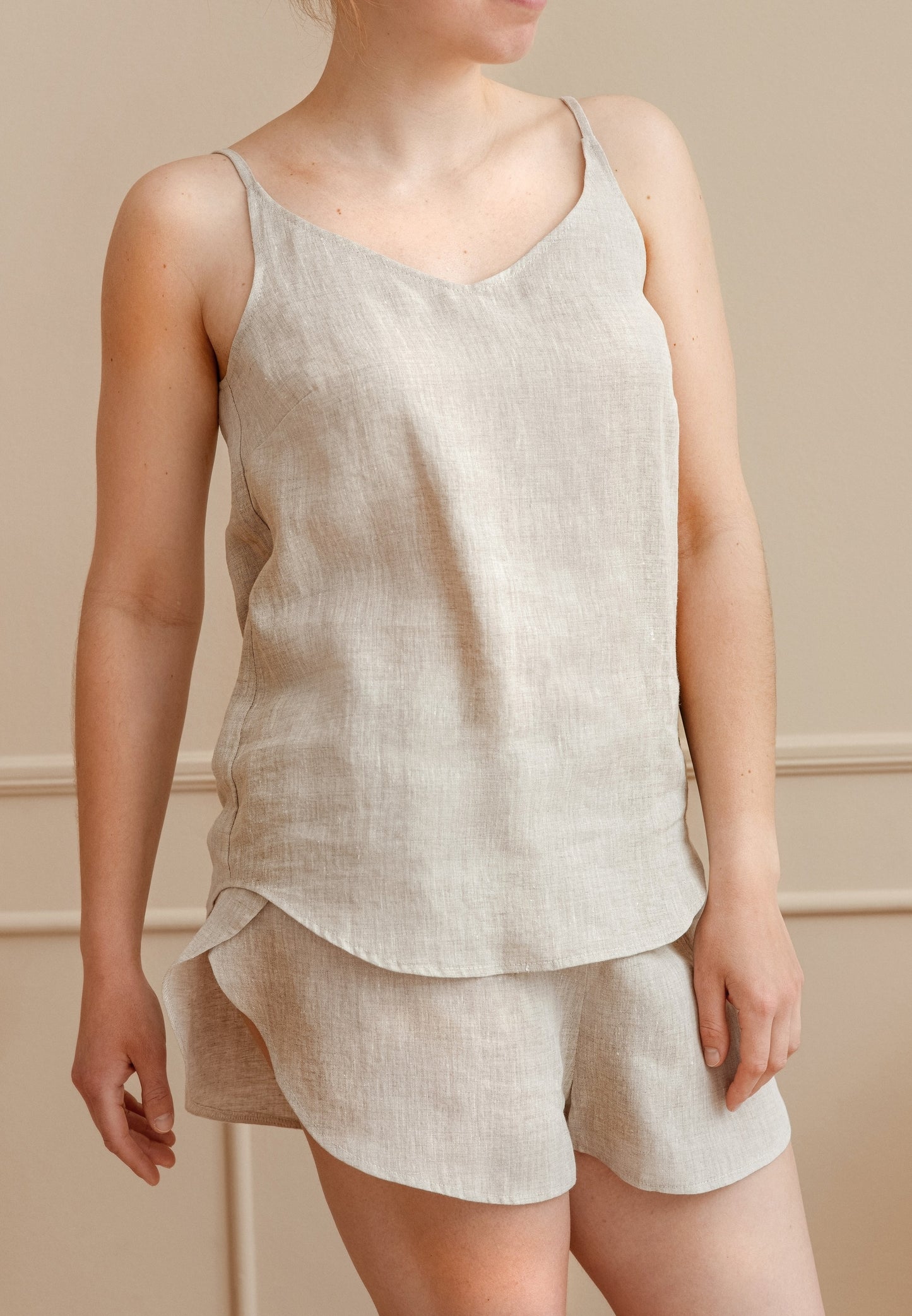 Lightweight linen pajama set Butterfly