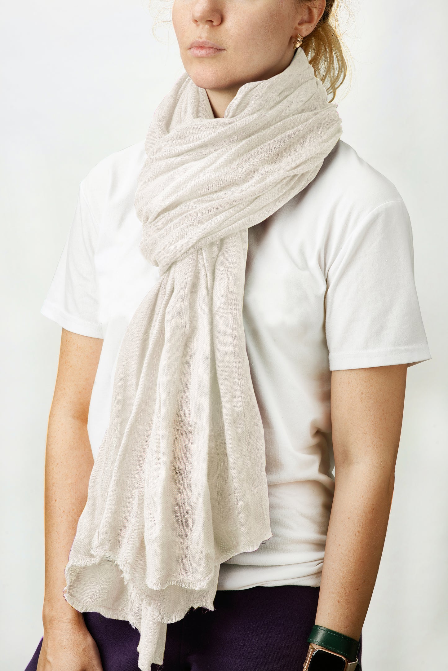 Unisex linen scarf