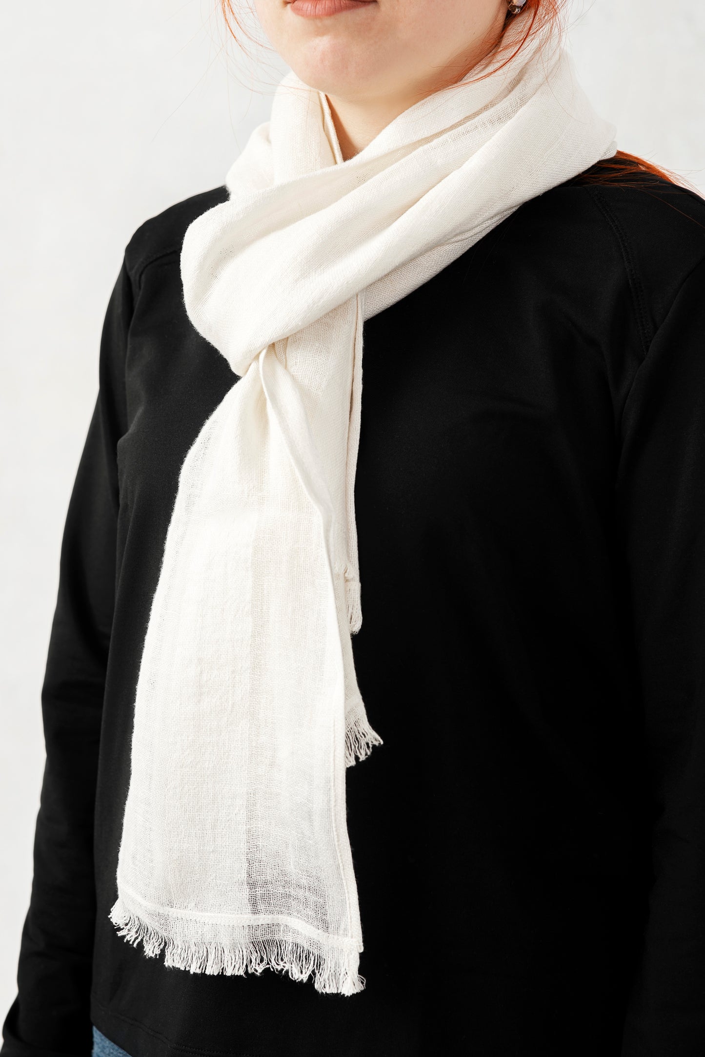 Unisex linen scarf