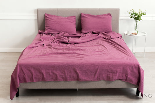 Jam linen bedding: Fitted sheet, Flat sheet, Pillowcase or Set