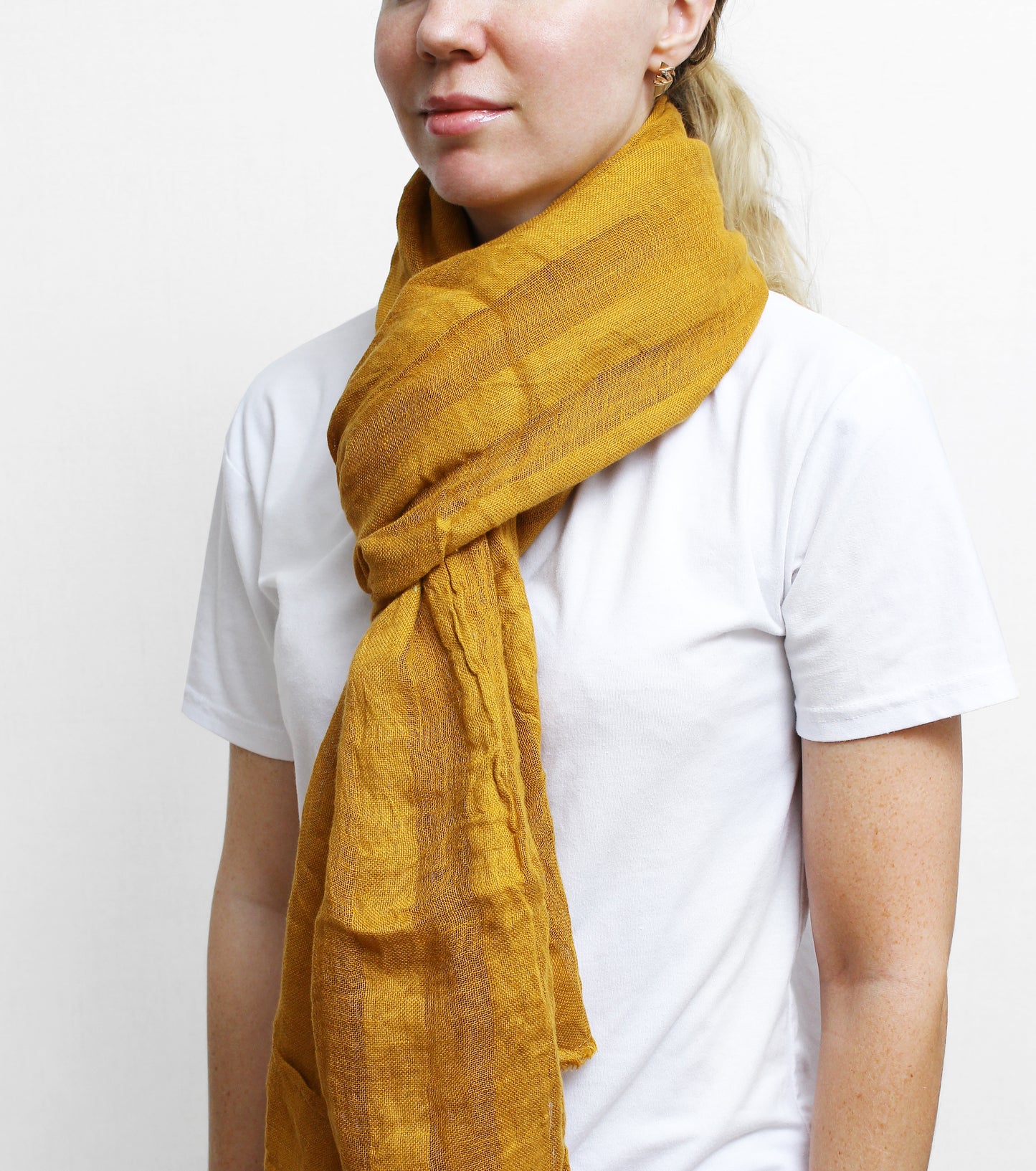 Unisex linen scarf