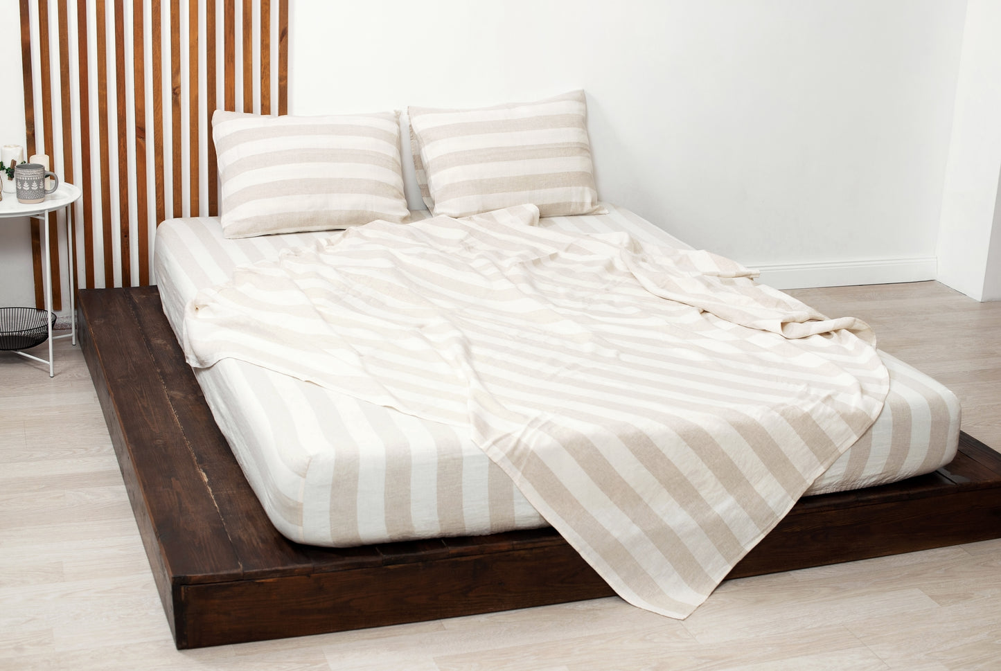 Linen flat sheet in Queen size