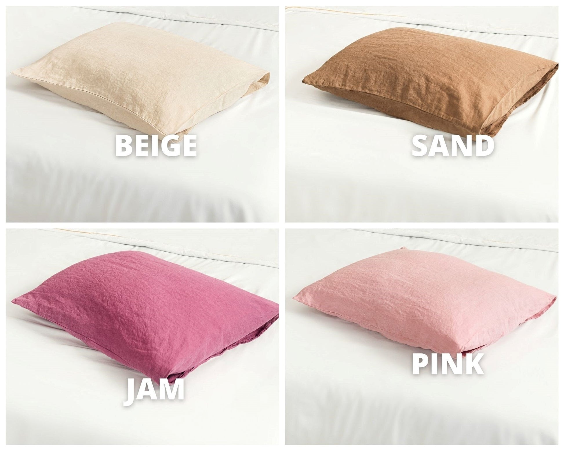 Linen pillow cover in 4 colors