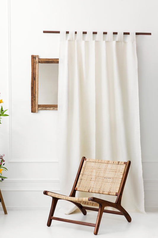 Tab top linen curtains
