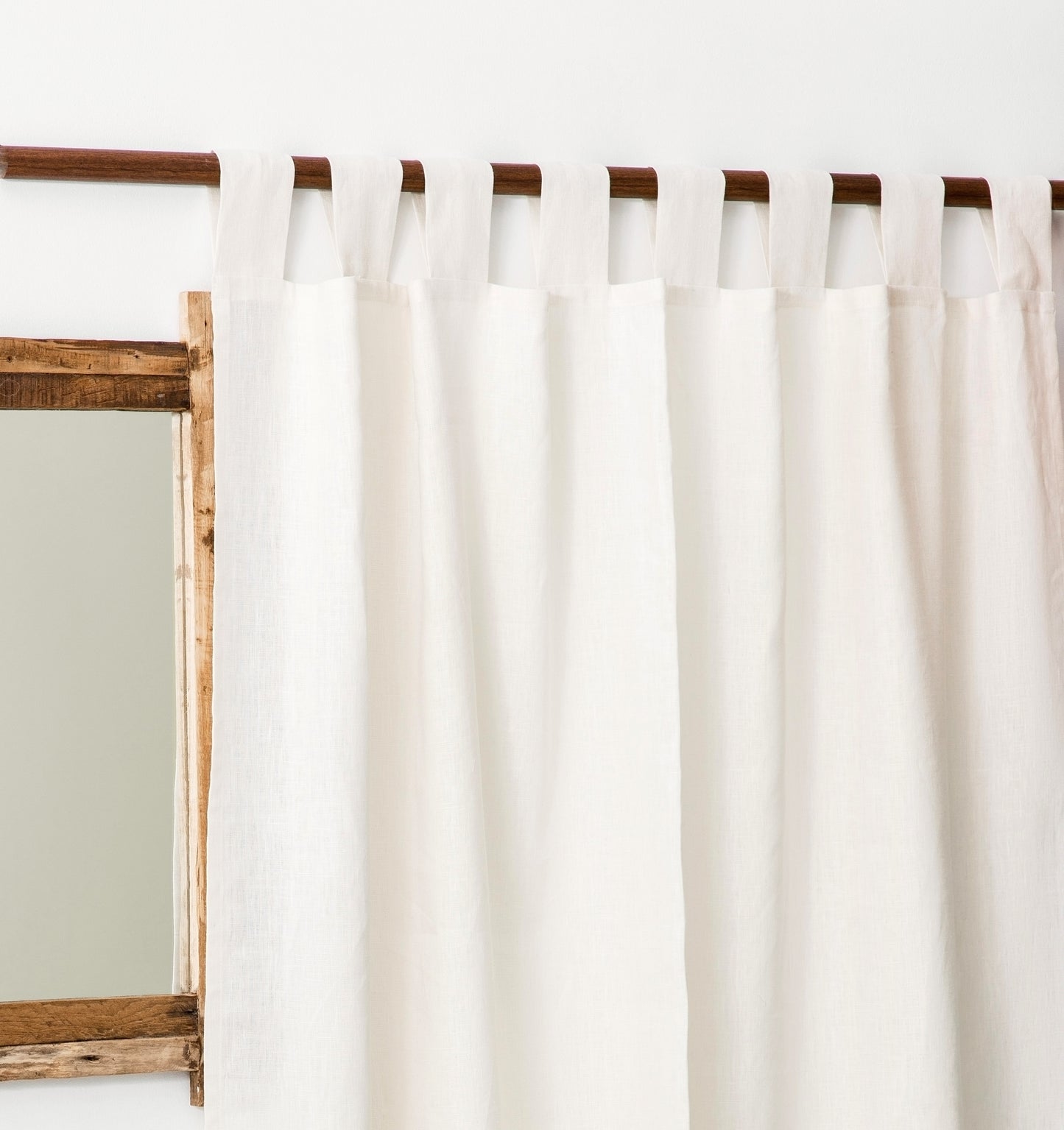 Tab top linen curtains with Blackout lining