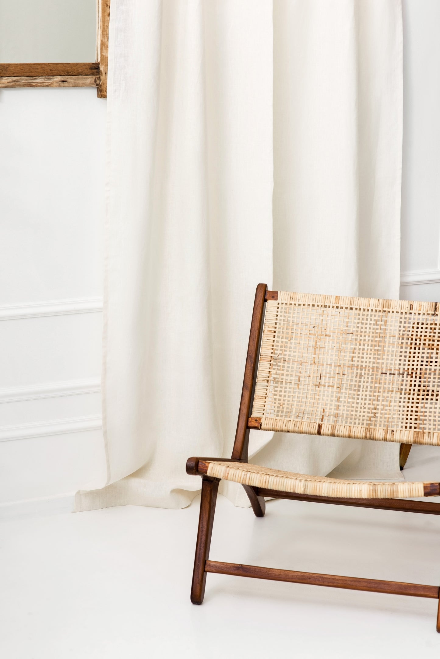 Tab top linen curtains with Blackout lining