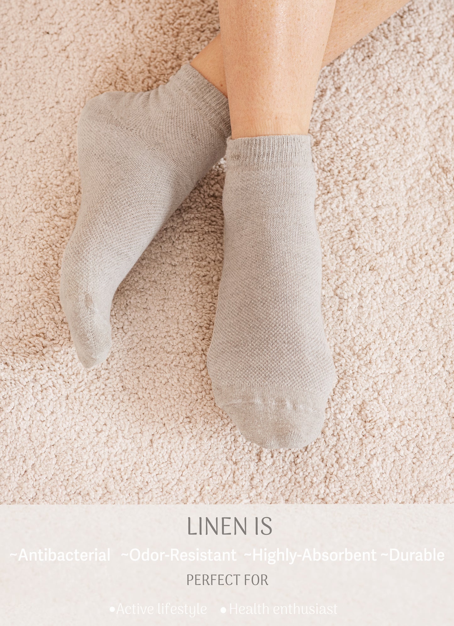 Linen socks dark for women (set of 2 pairs)