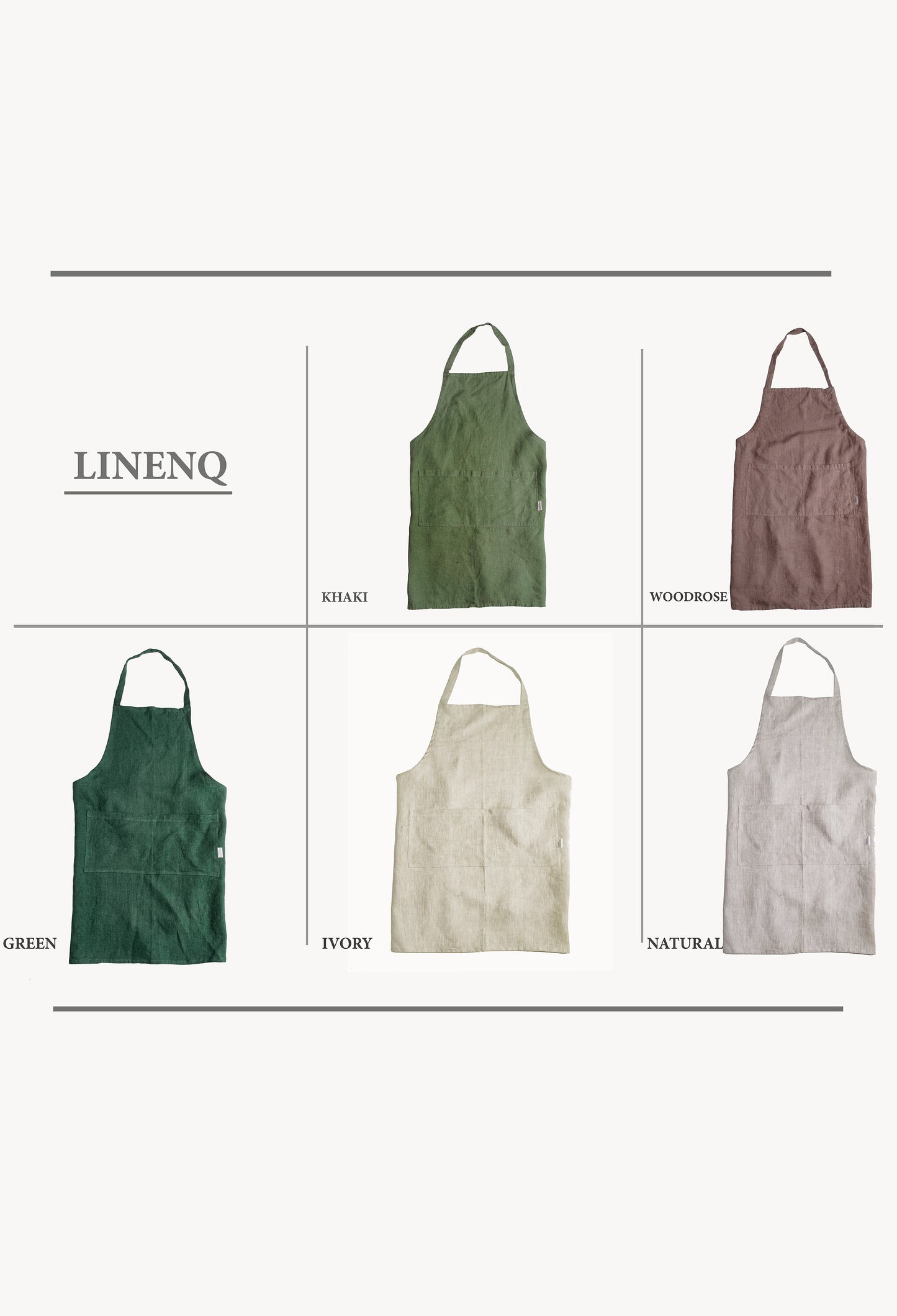 Woodrose linen apron