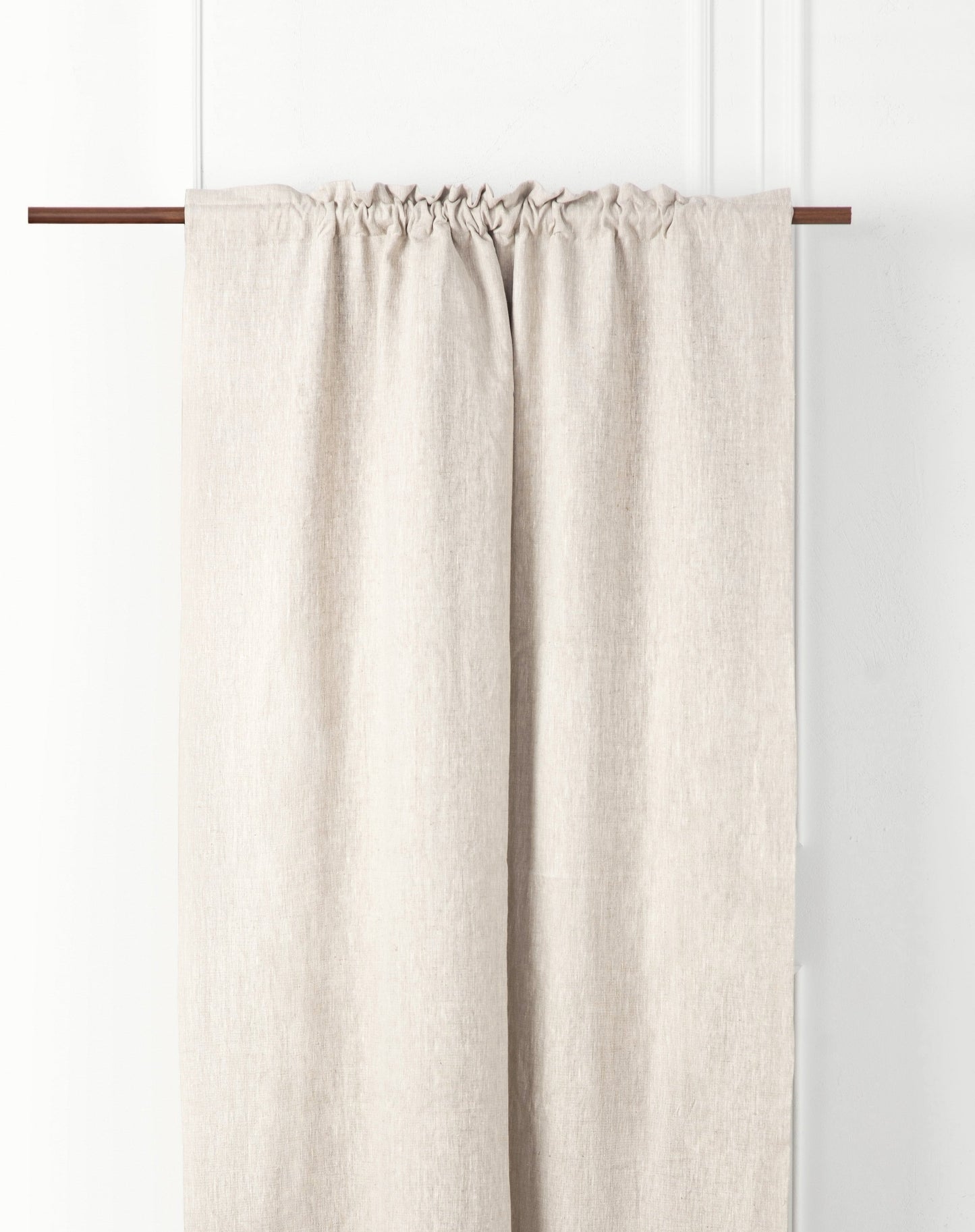 Rod pocket linen curtains