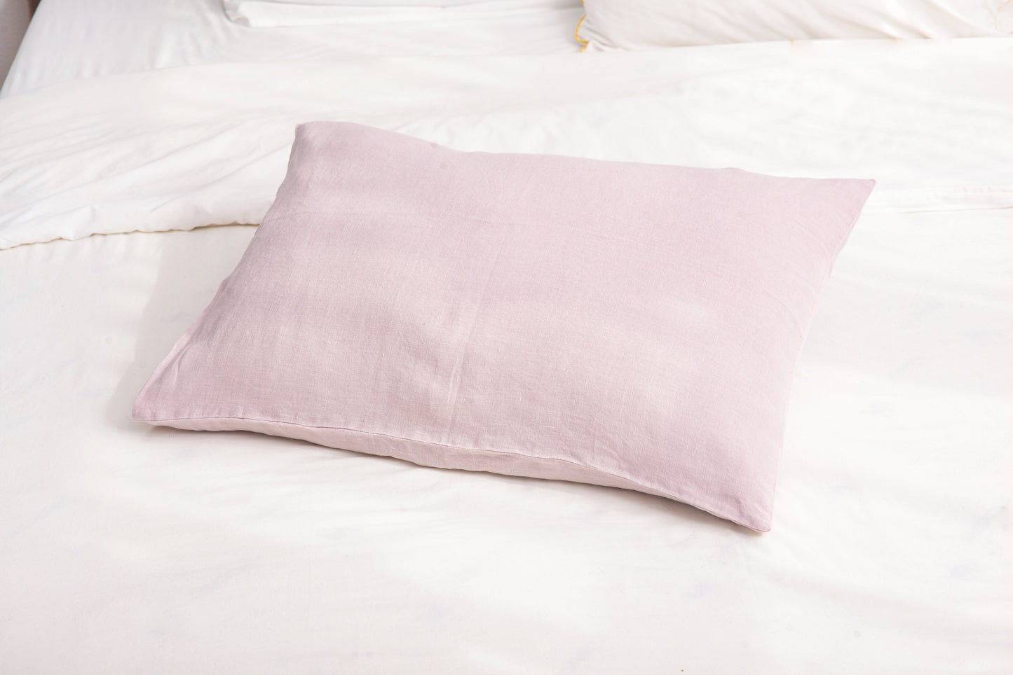 Rose linen bedding: Fitted sheet, Flat sheet, Pillowcase or Set