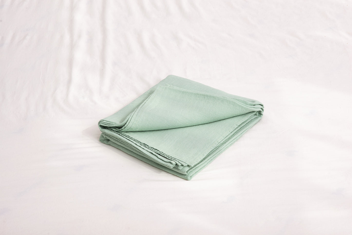 Mint linen bedding: Fitted sheet, Flat sheet, Pillowcase or Set