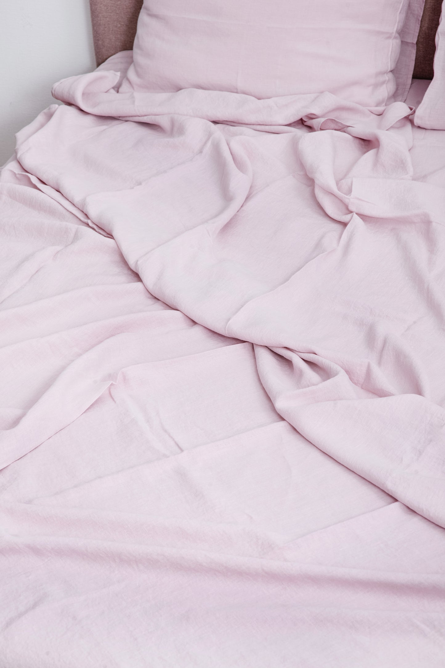 Rose linen bedding: Fitted sheet, Flat sheet, Pillowcase or Set