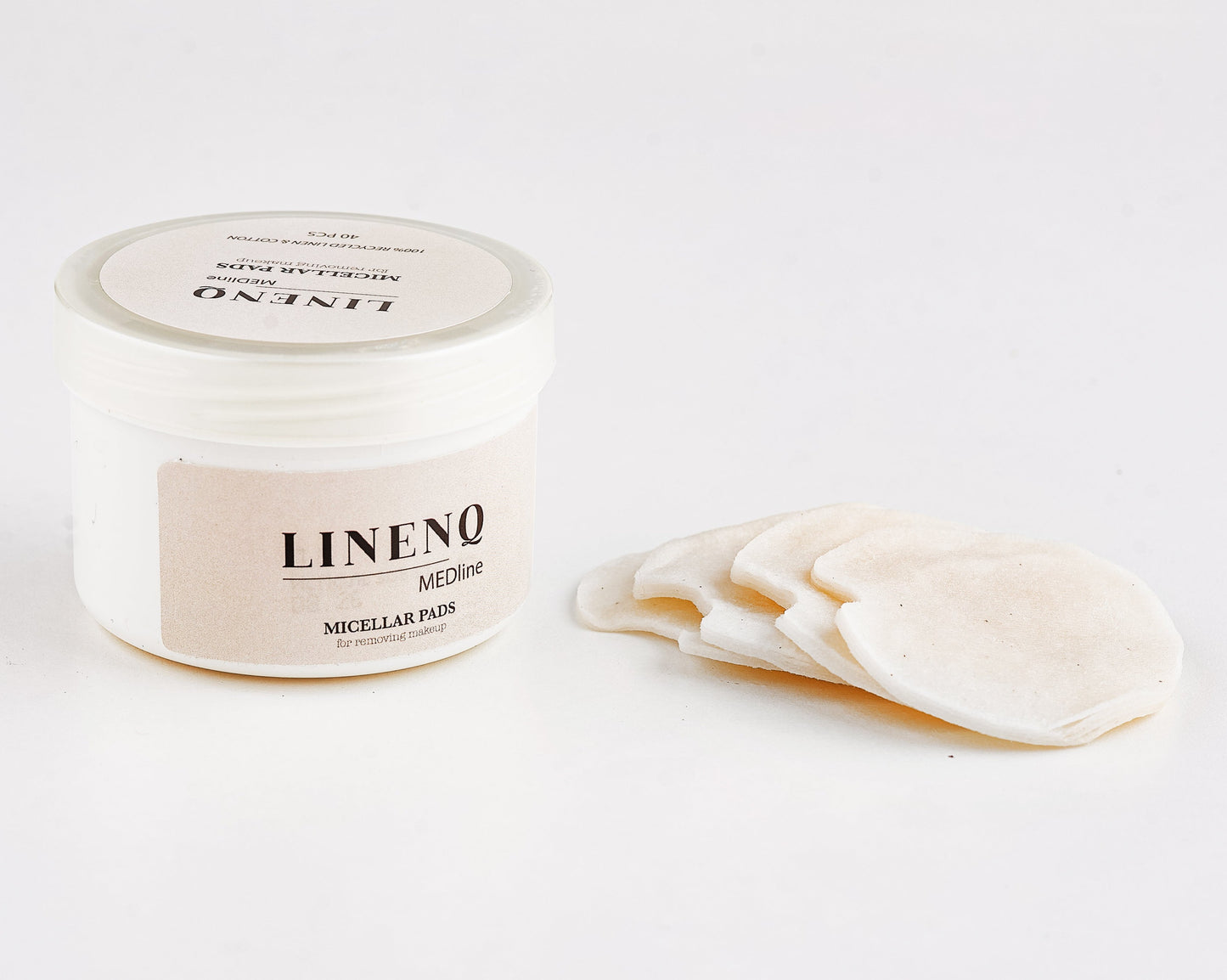 Linen and cotton makeup pads