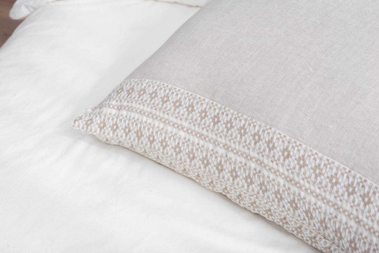 Natural linen Pillowcase with lace - Standard size