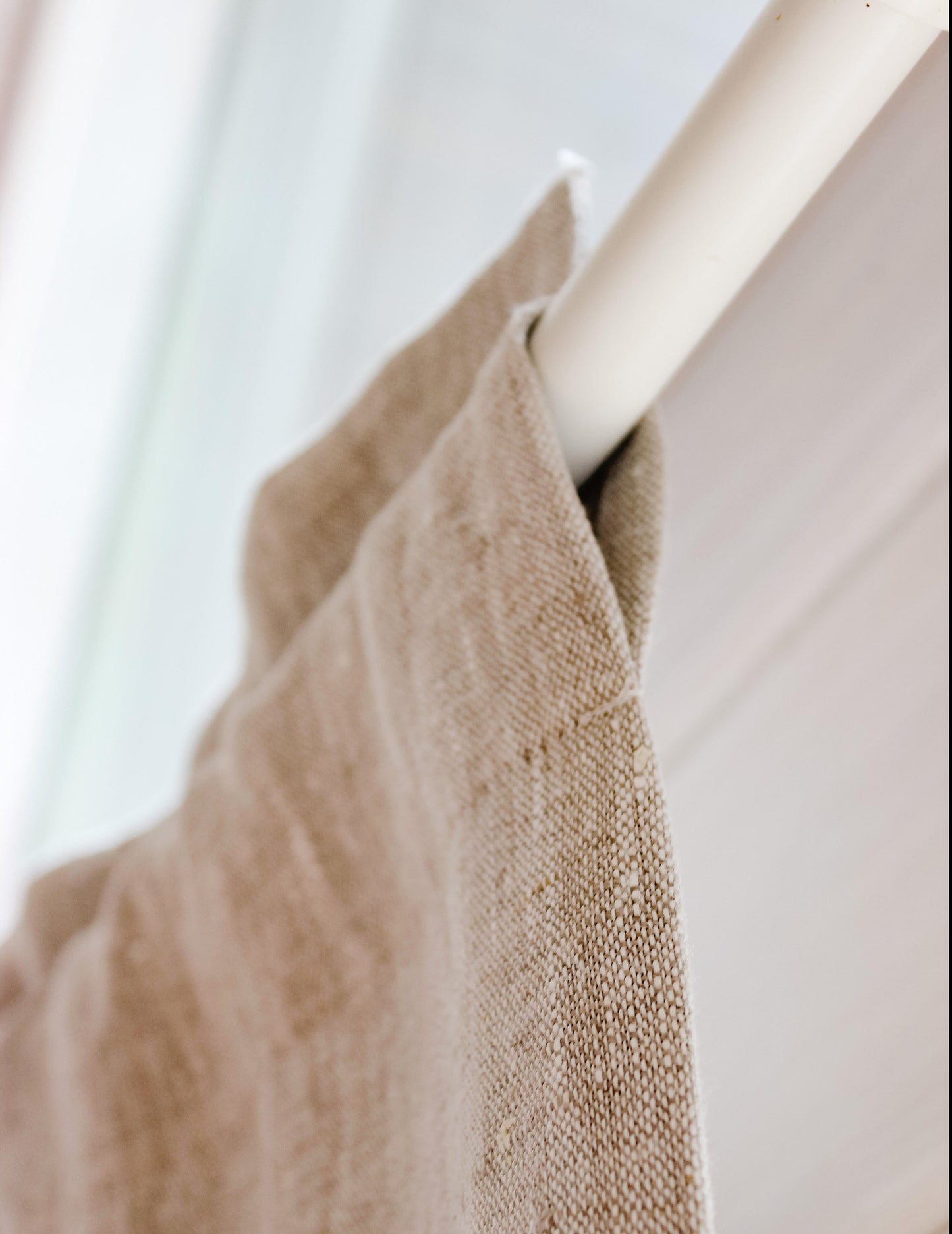 Rod pocket linen curtains