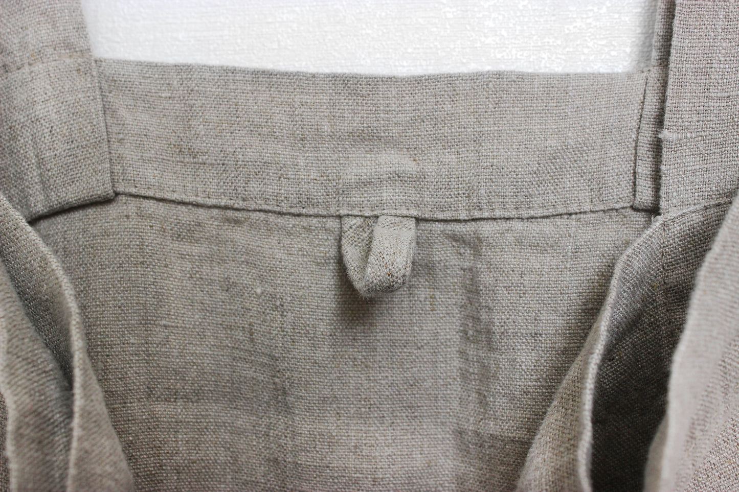 Japanese linen crossback apron with pockets