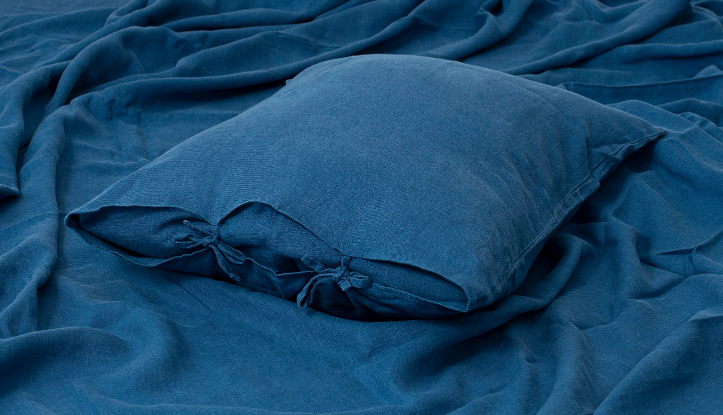 Linen Pillowcase with Ties - Standard Size