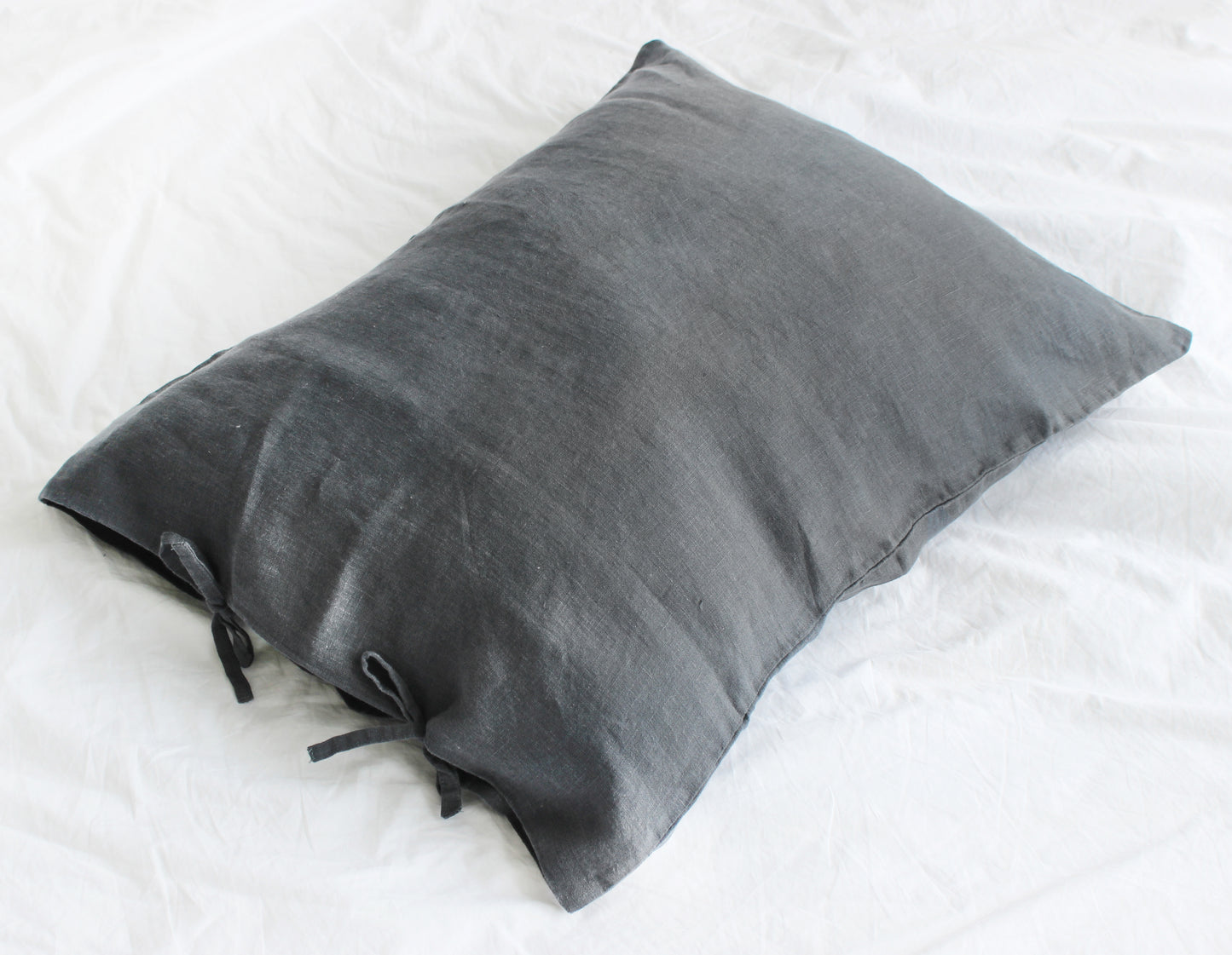 Linen Pillowcase with Ties - Standard Size