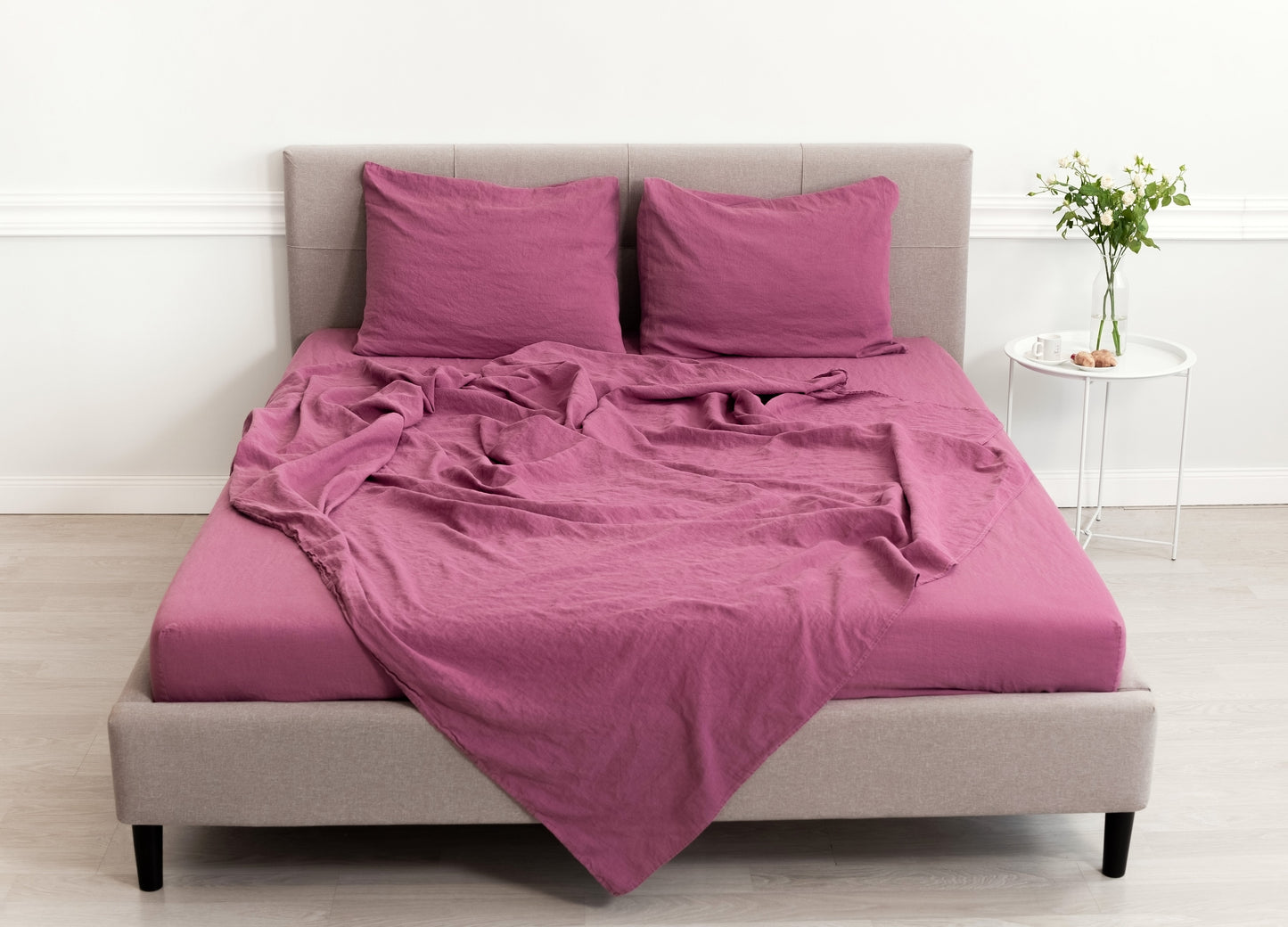 Jam linen bedding: Fitted sheet, Flat sheet, Pillowcase or Set