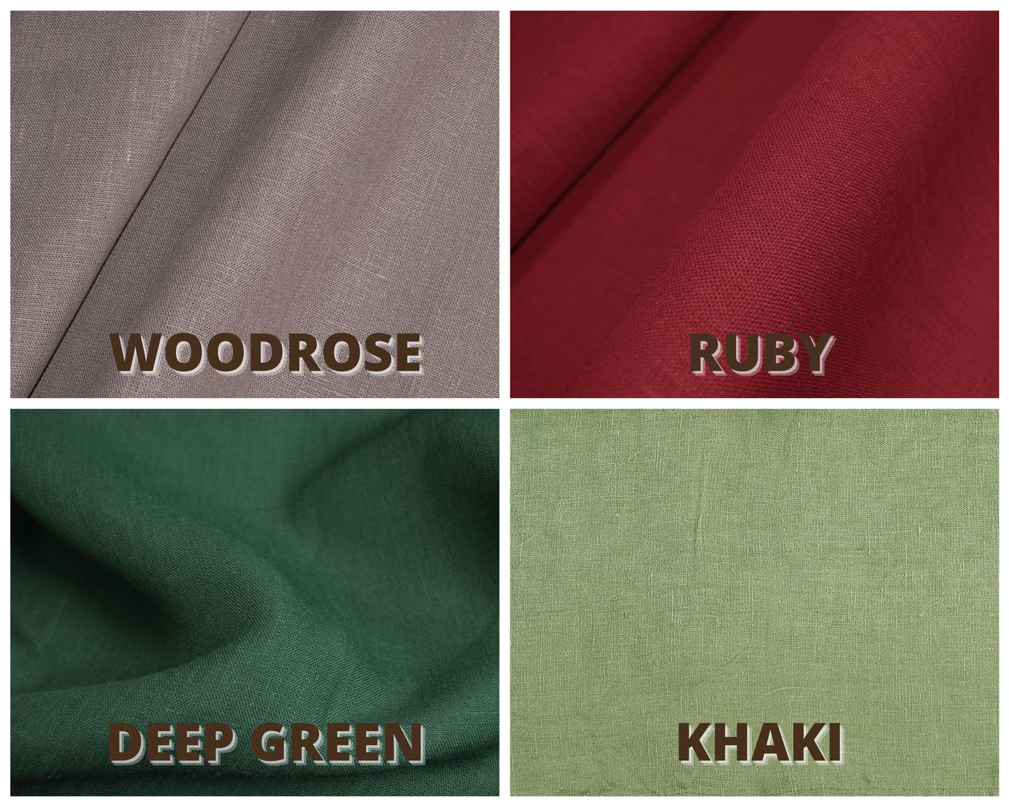 Rod pocket linen curtains with Blackout lining