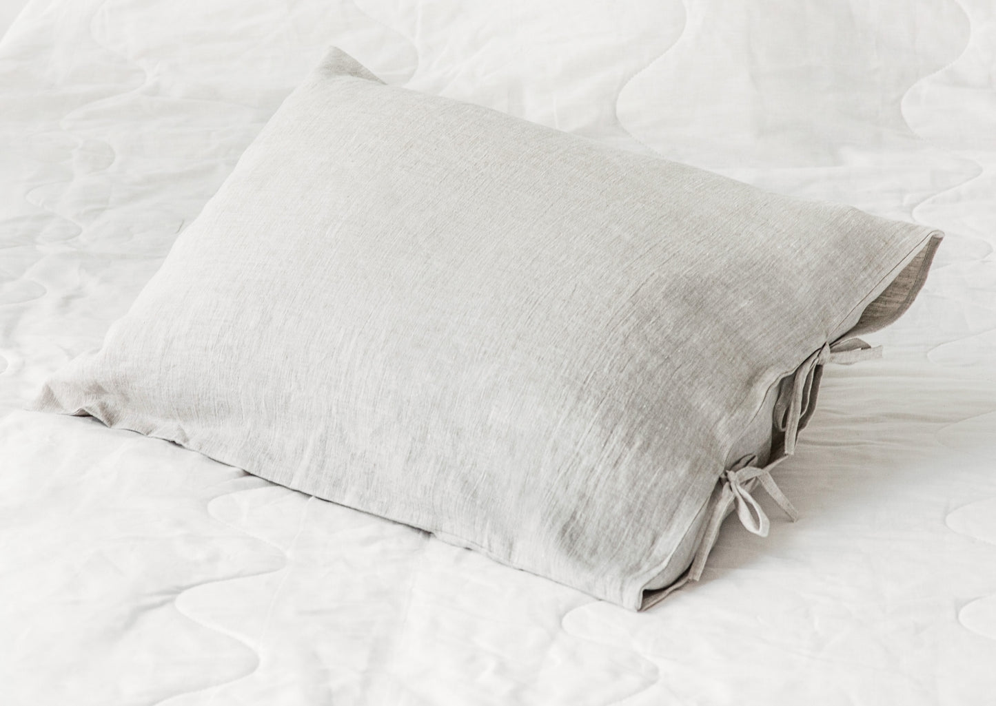 Linen Pillowcase with Ties - Standard Size