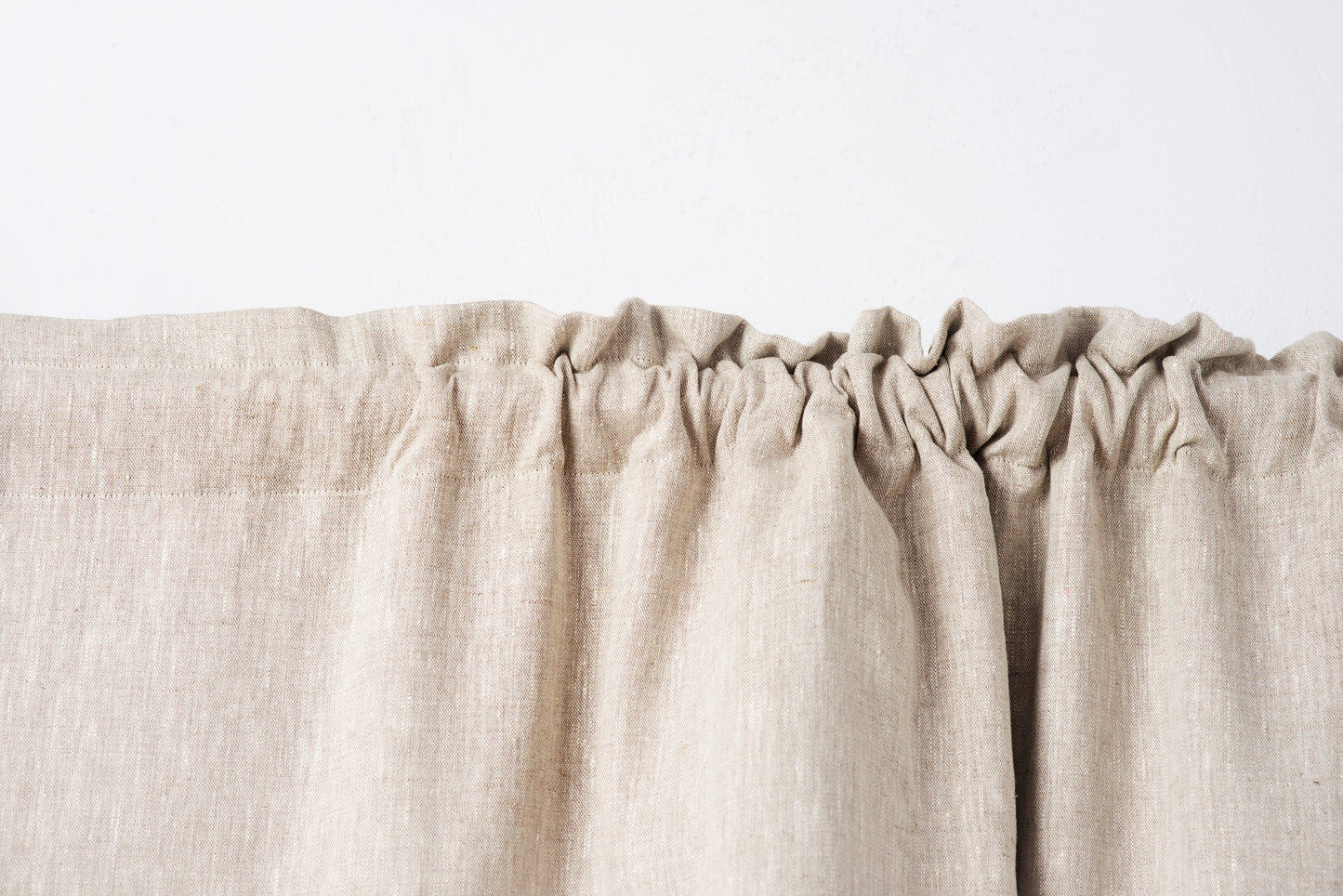 Rod pocket linen curtains with Blackout lining