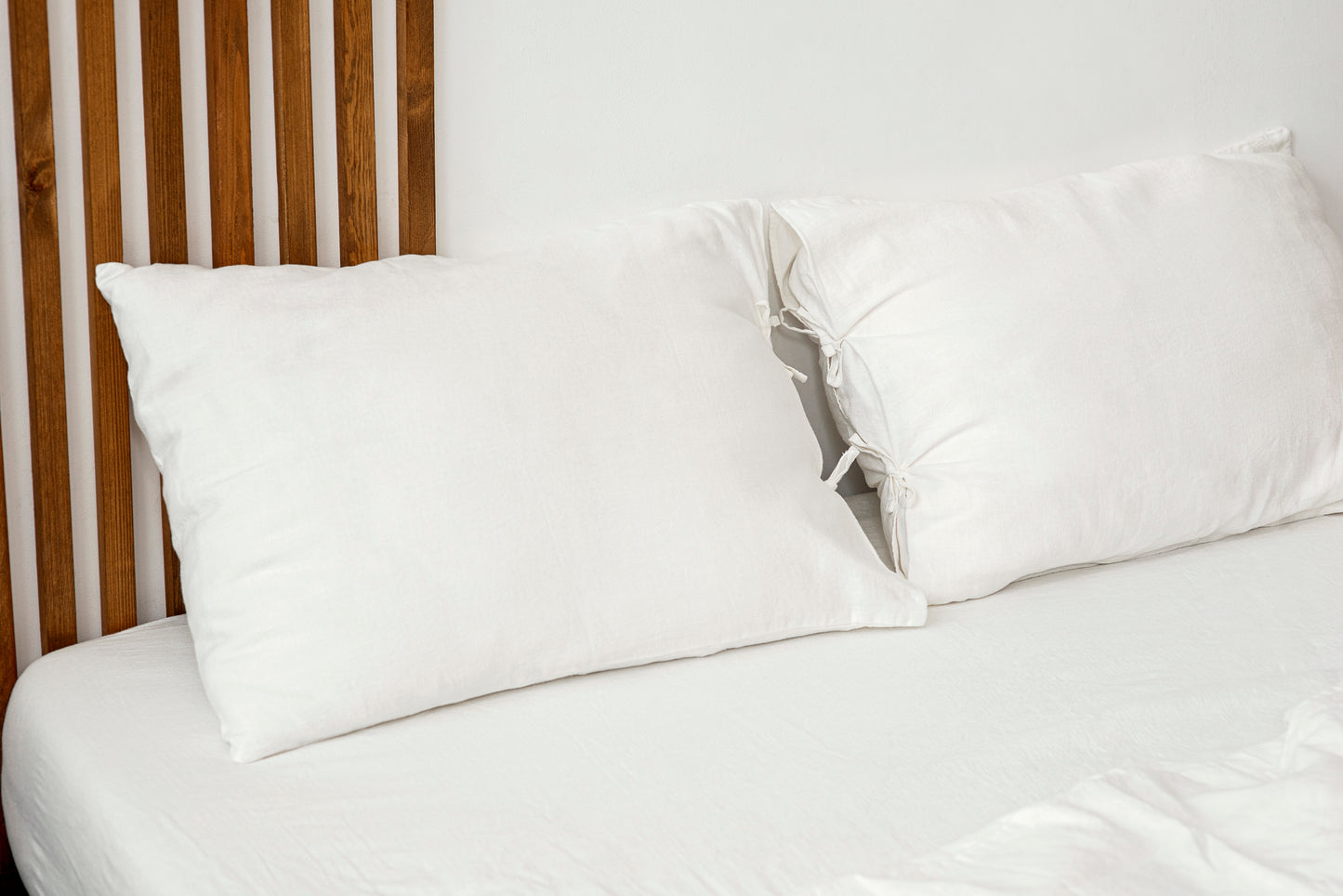 Linen Pillowcase with Ties - Standard Size