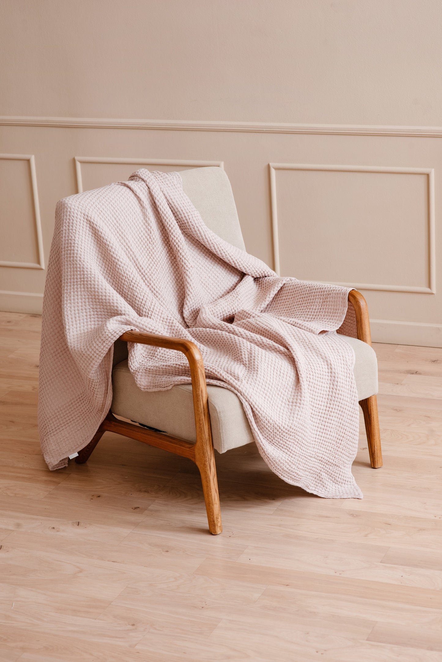 Rose waffle throw