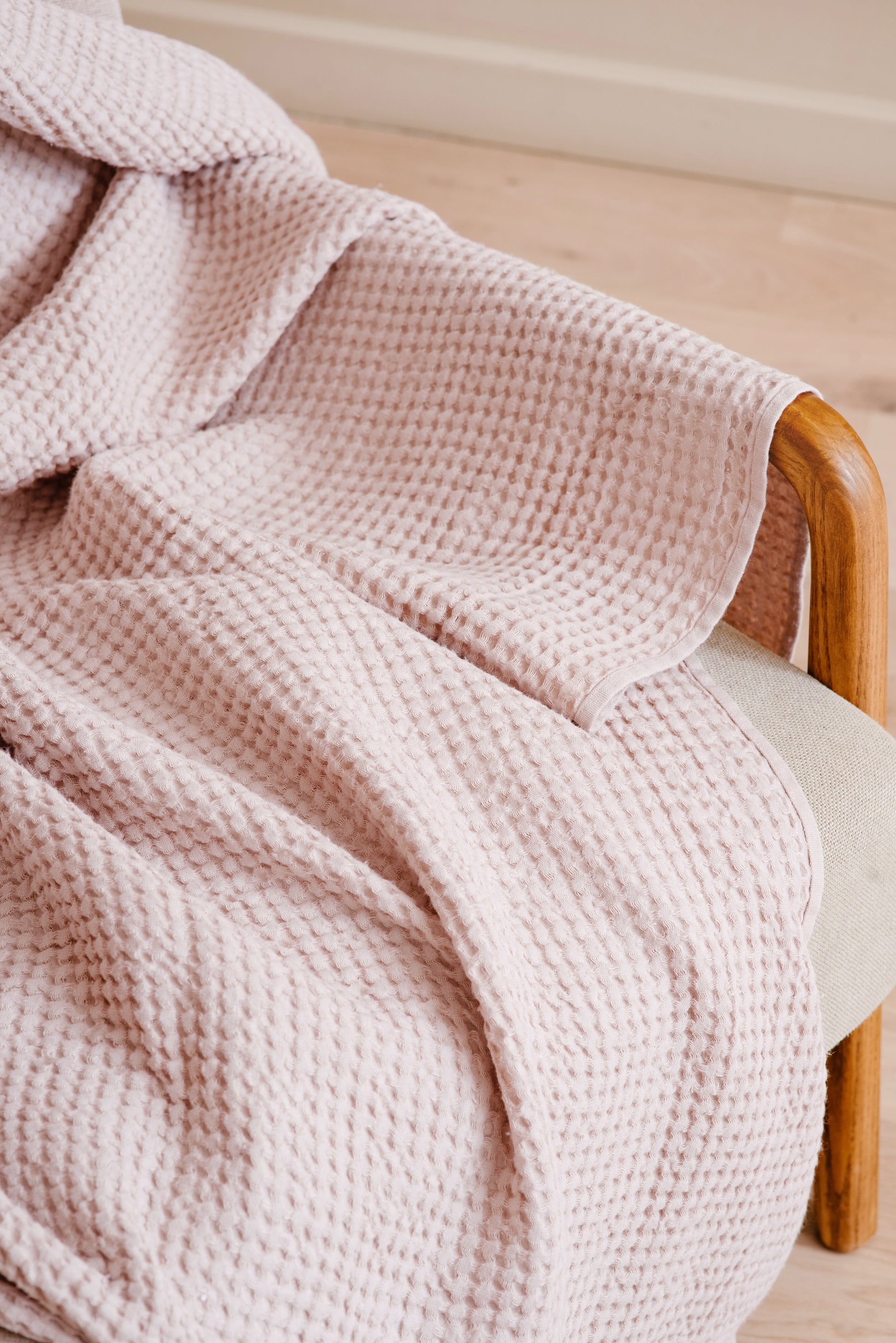 Rose waffle throw