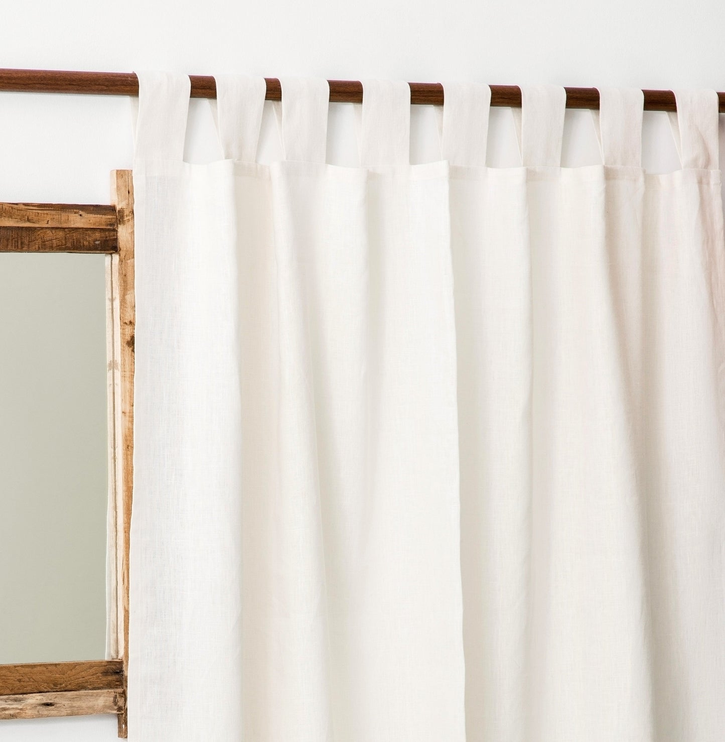 Tab top linen curtains