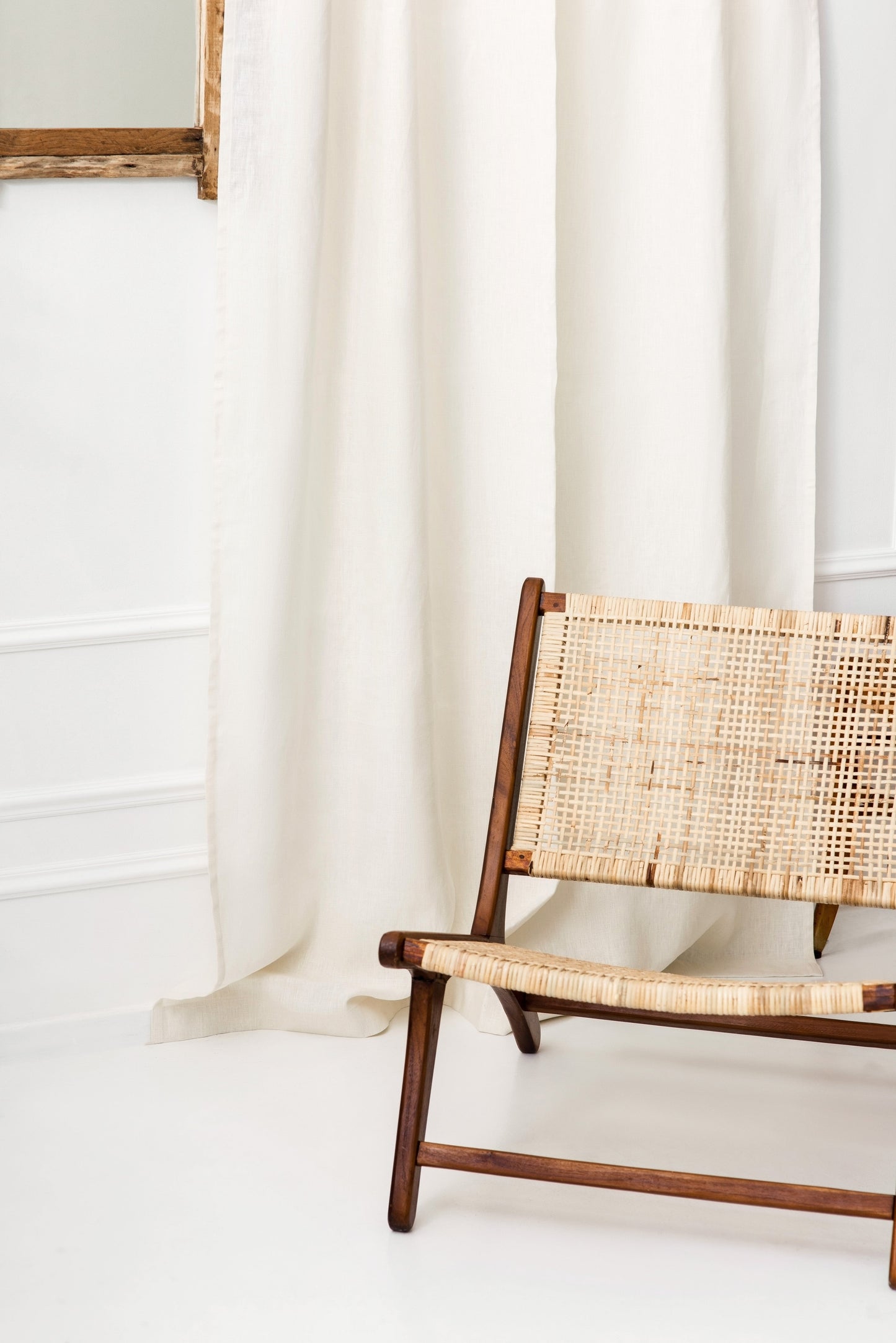 Tab top linen curtains